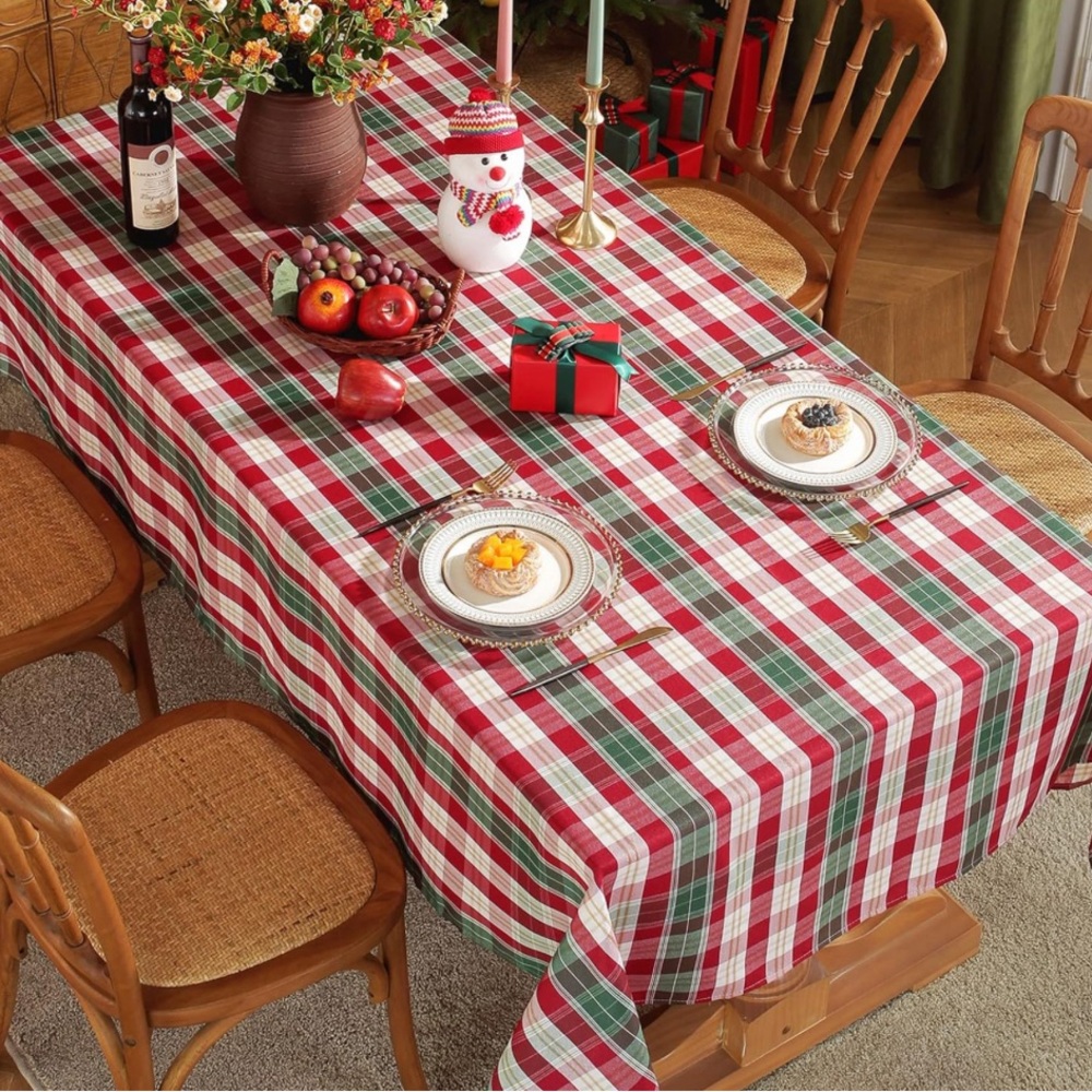 Rectangle Xmas Metallic tablecloth 55x84